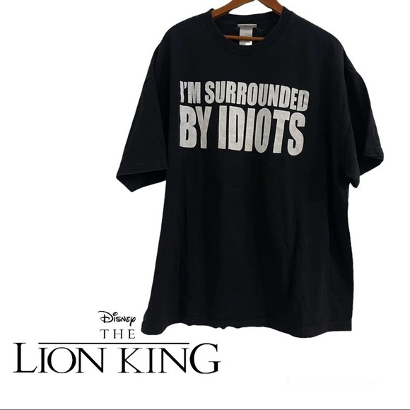 Disney Other - Disney Parks Scar I’m Surrounded By Idiots Vintage 2X T-shirt WDW Lion King Rare